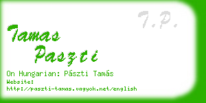 tamas paszti business card